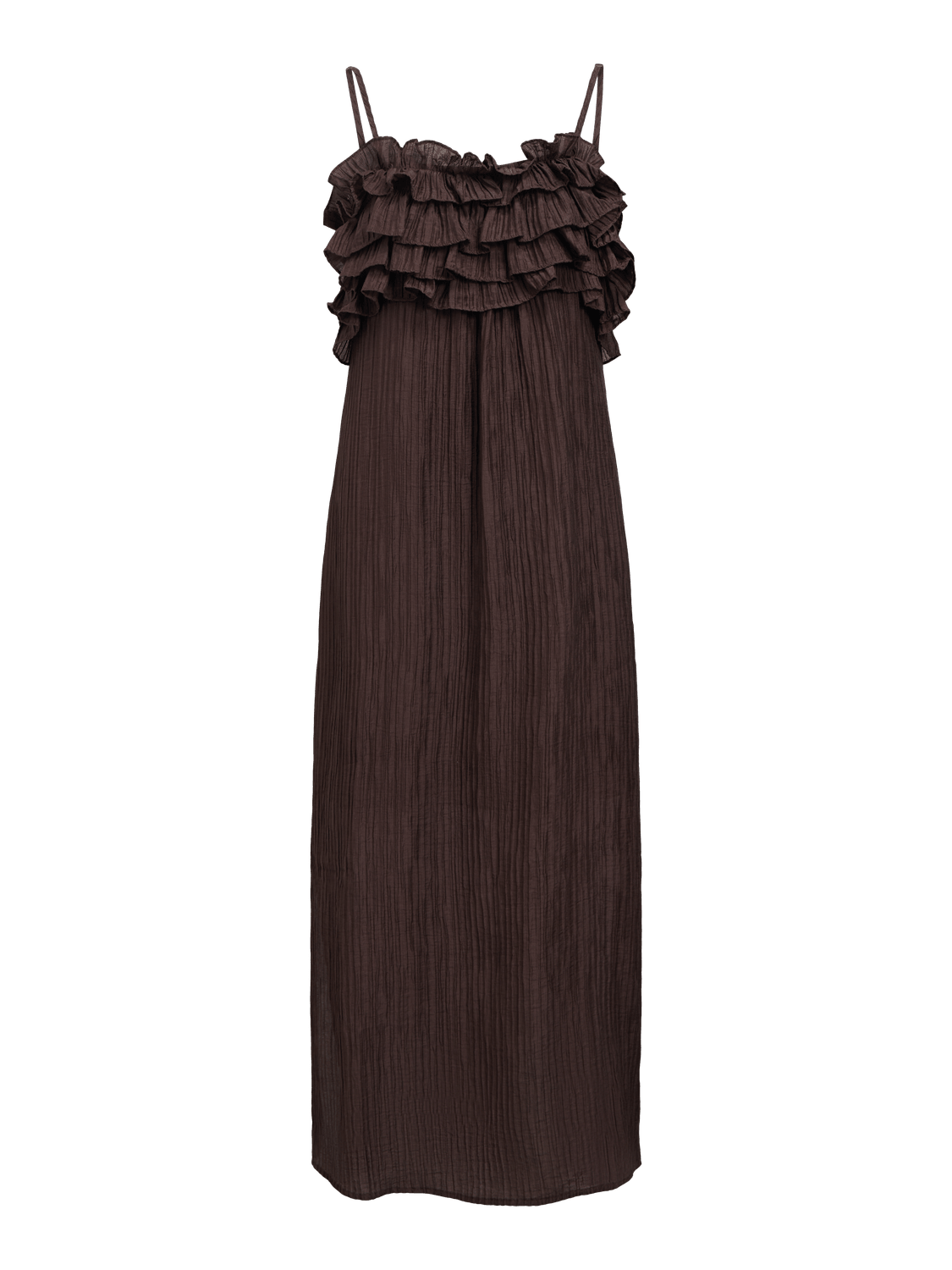 OBJLYNE Long Dress - Seal Brown - VERO MODA & VILA Bergvik